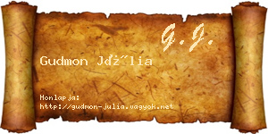Gudmon Júlia névjegykártya